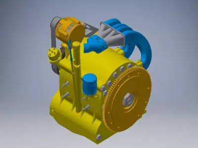 Wankel Engine 3d model 3D model