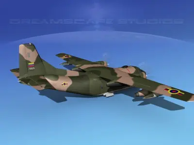 Fairchild C-123K Provider V09 3D model