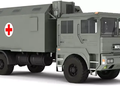 Ambulance military vehicle 3D model
