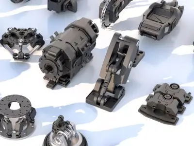 Industrial mechanical parts 3D model