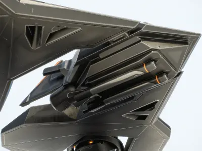 Sci-fi Bomber Drone Spyrow PBR Low-poly 3D model