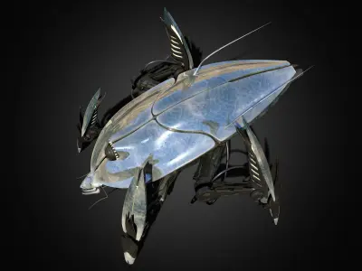 Animated Sci-Fi Quadruped Robot 3D model