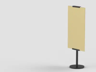 Blank bus stop or cafe and street billboard Mockup 3D model