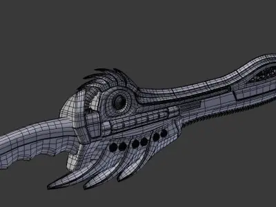 Sci-Fi Chain Sword Free 3D model