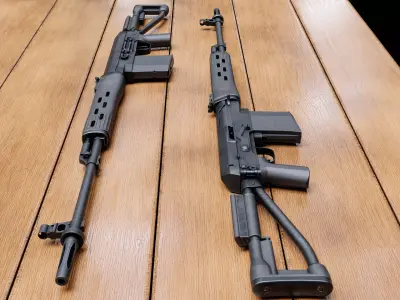 SVDK rifle Low-poly 3D model