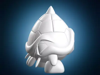 Shelled Creature Statue 3D print model