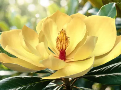 Magnolia Blossom with Stamen Column Yellow Fur 3D model