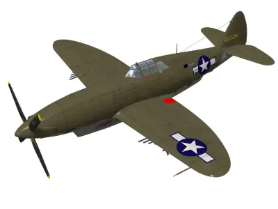 Republic XP47H 3D model