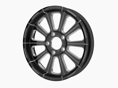 FTD Customs F16 BC drag racing front wheel Low-poly 3D model