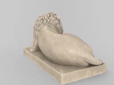 Recumbent Lion 3D Model