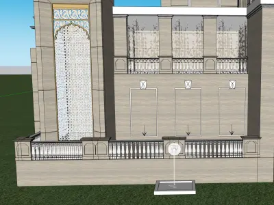 Traditional Haveli Exterior 3D model