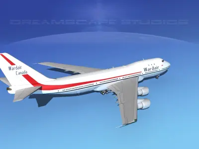  Boeing 747-100 Wardair Canada 3D model