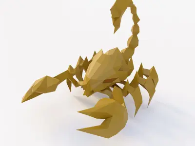Scorpion 3d model origami Low-poly 3D model