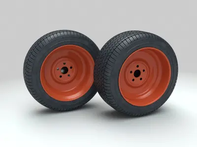 Hot Rod Wheels 3D model