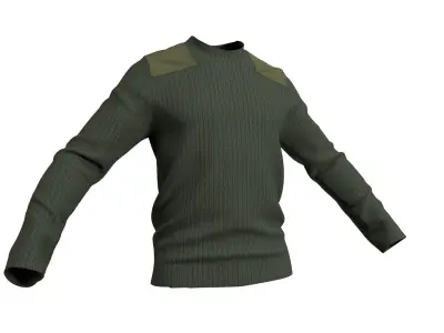 British Military Sweater - Marvelous Designer 3D model