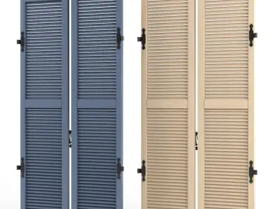 Louvered shutters 3D model purchase