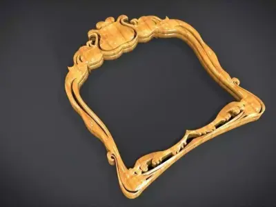 Simple Frame Ornament Furniture Low-poly 3D model