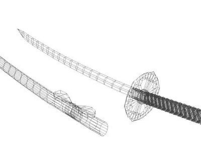Sword - Samurai 3D model