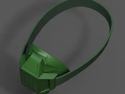 Gas mask respirator scifi fantasy  Low-poly 3D model