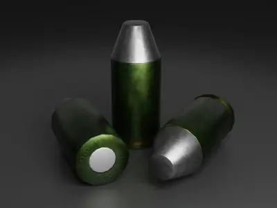 9x18mm police ammo Low-poly 3D model Low-poly 3D model