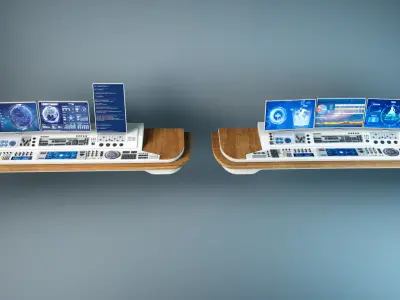 Control System Low-poly 3D model