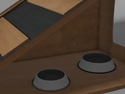 Dog or Cat House Low-poly 3D model