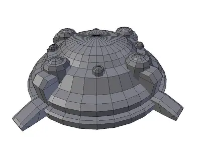 Sci-fi mine 2 low poly Low-poly 3D model
