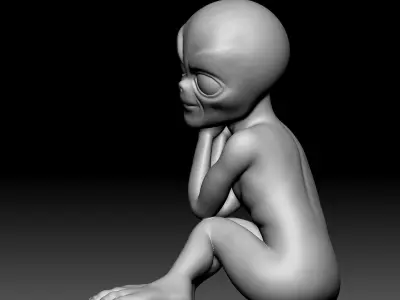 Alien Statue - 050 3D print model