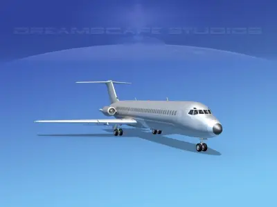Douglas DC-9-40 Bare Metal 3D model