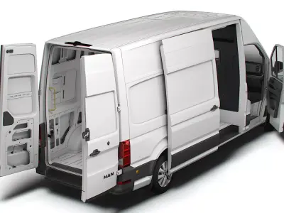 MAN TGE Panel Van L3H3 HQ Interior 2023 3D model