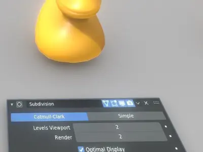 Subdivision Ready Rubber Duck Free 3D model