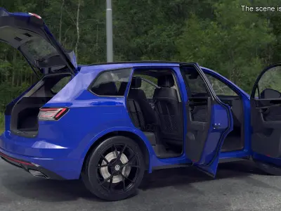 Volkswagen Touareg 2024 Blue 3D model