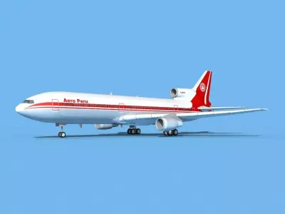 Lockheed L-1011 TriStar Aero Peru 3D model