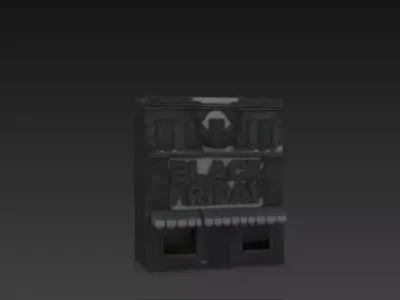 3D Empty Store Interior Model Black Friday 3D print model