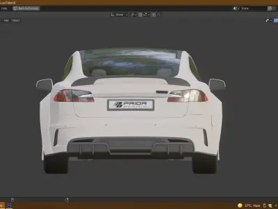 Tesla Model 3 car in software Free 3D model