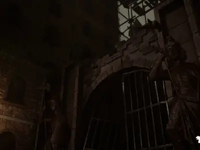 Gothic Street Environment Low-poly 3D model