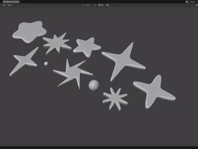 Cartoon Star PACK 3D print model