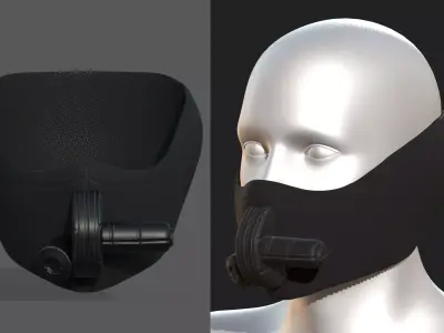 Gas mask helmet scifi fantasy armor hats military Low-poly Low-poly 3D model