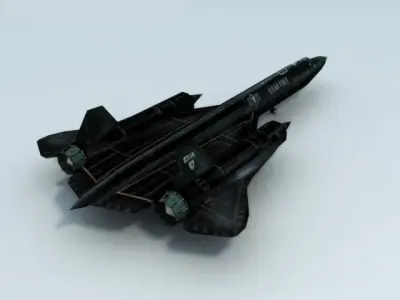 SR71 Blackbird Recon Low-poly 3D model