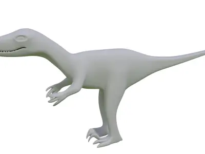 Raptor dinosaur Low-poly 3D model