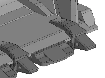 Slag bucket for Caterpillar 973K Loader 3D model