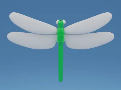 Cartoon Cute Dragonfly Toy 3D model