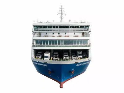 Ocean Queen Ferry Large Passenger and Vehicle Vessel 3D model
