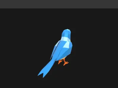 Low Poly Bird - Stylized 3D Model for Games and Animations Low-poly 3D model