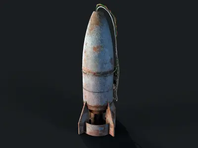 Aerial Bomb Low-poly 3D model