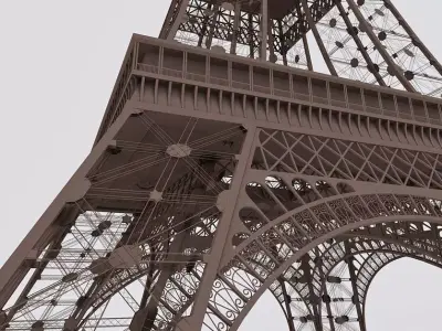 Highly Detailed Eiffel Tower 3D model