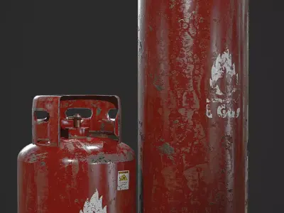 Gas tank Low-poly 3D model