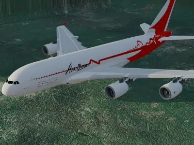 Boeing 767-800 Low-poly 3D model