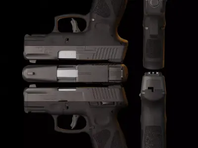 Pistol G2C - Game Ready Low-poly 3D model