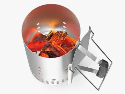 Grill Igniter with Burning Coals Matte 3D model